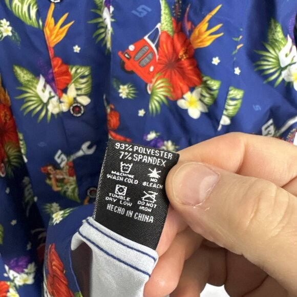 Dixxon x Snap-On Limited Edition Party Shirt 2XL Blue Hawaiian Hot Rod Mechanic - Picture 6 of 6